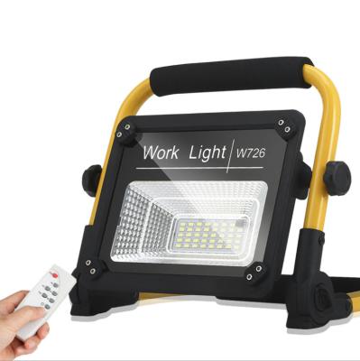 China New Construction Site Factory Design High Power Solar Flood Lights Portable Rechargeable Waterproof Outdoor Work Light for sale