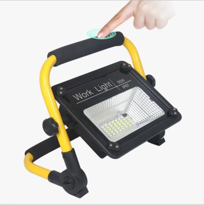 China Construction Site Muitifunctianal Outdoor Mobile Solar Led Rechargeable Work Light for sale