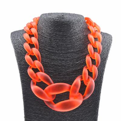 China TRENDY Large Exaggerated All-match Transparent Classic Clavicle Chain Ladies Choker Chain Acrylic Necklace for sale