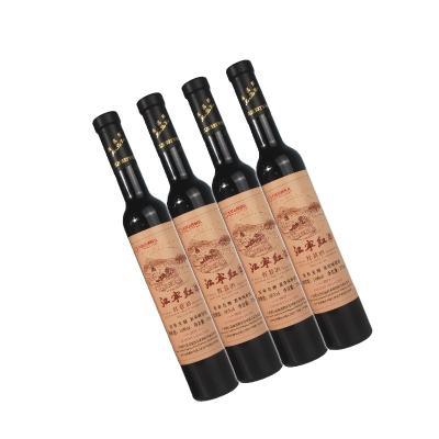 China The drink is directly correct. liquor quality gift box glass bottles set 375ml 13%Vol blackberry red wine for sale