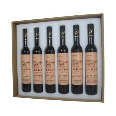 China The drink is directly correct. liquor quality gift box glass bottles set blackberry box wine liqueur wine for sale