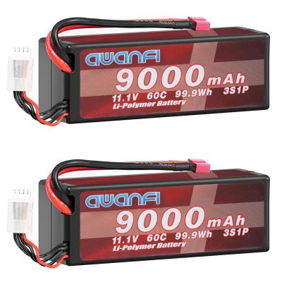 China Toys Lipo Battery USA And Europe Most Popular Bestseller RC Battery Replacement Car RV Airplane 11.1V 9000mAh 2 PACKS for sale