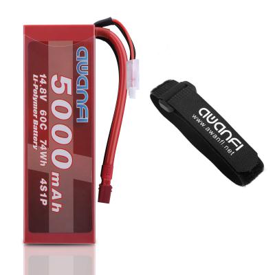 China AWANFI 14.8V 4S 8000mAh 100C RC Lipo Battery Deans T Plug Hardcase Battery for RC Car Boat Truck Helicopter Airplane for sale