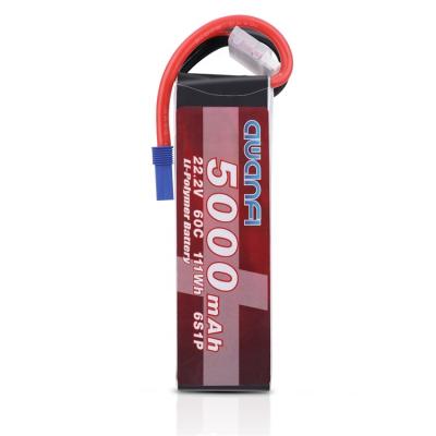 China Toys New Arrival 22.2v 5000mah Ec5 Plug Connector Lipo Battery For Rc Toys Airplanes for sale