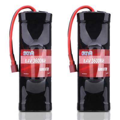 China Toys Factory Price Bump RC Pack 8.4V 3600mAh NiMH Battery with Deans Plug for Most 1/10 Scale RC Car 2 PACKS for sale