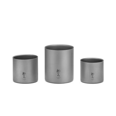 China Naturehike Outdoor Titanium Camping Mug 120ml 180ml 280ml Double-wall Mug Without Handle NH20CJ019 for sale