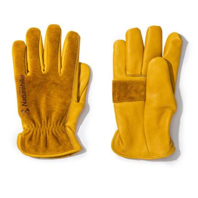 China Anti-heat Naturehike Outdoor Camping Picnic Cow Leather Working Wear Resistant Gloves for sale