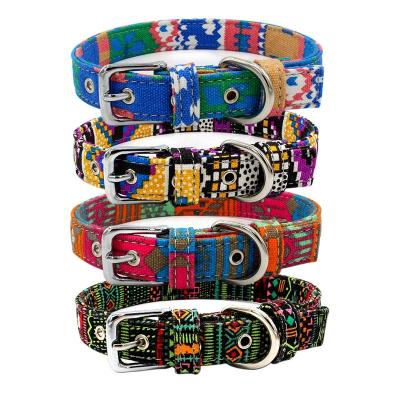 China Custom Bohemia Double Layer Webbing Personalized Dog Collar for sale