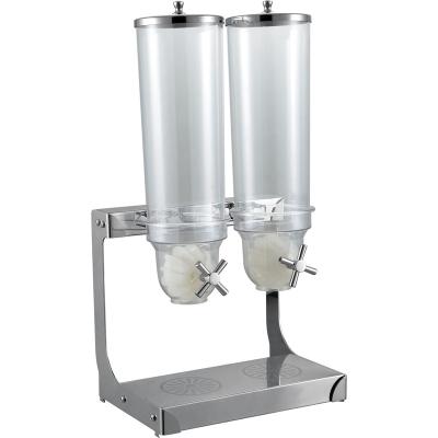 China PC Bucket: Double D12.8XH32.6CM S/S Stainless & Plastic Bulk Dry Food Cereal Dispenser for sale