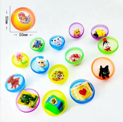 China DIY Toy Set Empty Educational Plastic Capsue, egg capsule, toy capsule with toys for sale