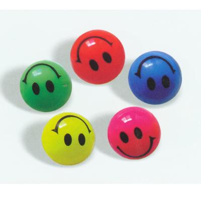 China Toy Rubber Smile Face Bounce Ball Soft Bounce Ball For Vending Machine for sale