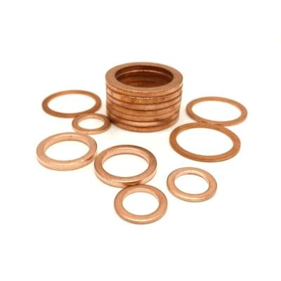 China Gasket Factory Outlet Gasket Kit Wholesale Good Quality Ring Red Copper Marine Copper Gasket for sale