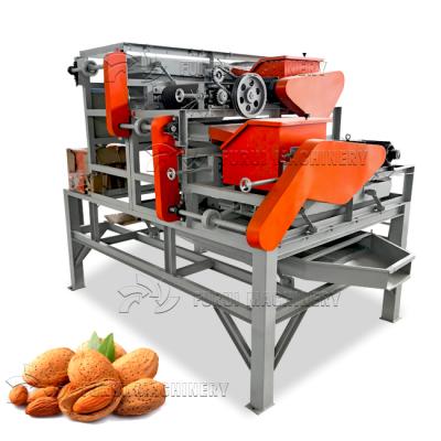 China food & beverage factory automatic nut processing machine/almond shelling removing production line/almond shelling machine price for sale