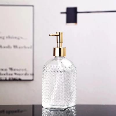 China Cosmetic Hot Sale Square Shampoo Pump Soap Dispenser 250ml 500ml Glass Foaming Bottles for sale