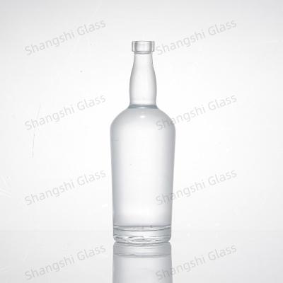 China Wholesale 350ml 500ml Beverage Vodka Glass 750ml Rum Whiskey Bottle Decoration With Glass Lid for sale