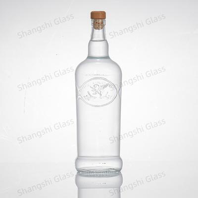 China Beverage Factory Produced Thick Bottom Vodka / Whiskey Sherry Glass Bottle for sale