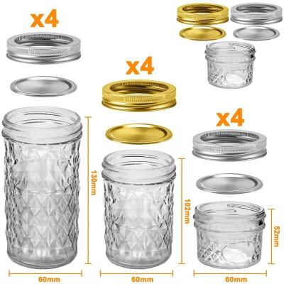 China Food Glass Water Bottle Sealed Bottle Milkshake Juice Drink Cup Glass Mason Jars With Lid And Straws for sale