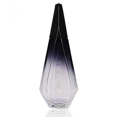 China Wholesale 2021 New Design Luxury Cosmetic Cylinder 100ml Transparent Spray Black Glass Perfume Bottle for sale