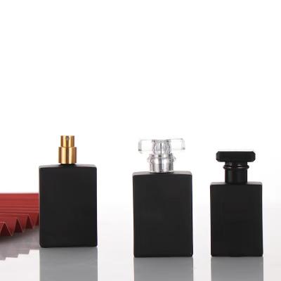 China Factory Price 30ml 50ml Square Cosmetic Atomizer Spray Glass Custom Perfume Bottle for sale