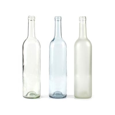 China Sustainable Clear Glass Red Wine Bottle Empty Wine Bottle With Cork /Screw Top for sale