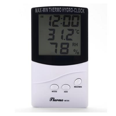 China Indoor Digital Temperature Humidity Meter TA368 With Clock Display 0~+50C BJ-TA368 for sale