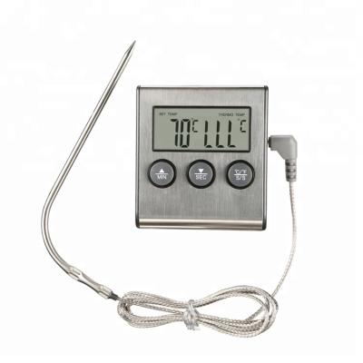 China Digital Oven Thermometer Kitchen Food Cooking Meat BBQ Probe Thermometer with Timer Water Milk Temperature Cooking Tools for sale