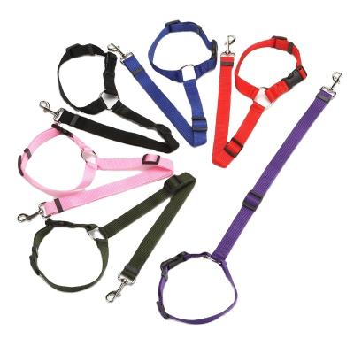 China Lights Pet Supplies Car Safety Belt Dog Leash Adjustable Damping Elastic Vehicle Belt Safety Reflective Rope For Dog Cat for sale