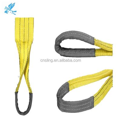 China 5tons heavy duty lifting belt sling, polyester web sling with protective sleeve, PLA webbing sling for sale