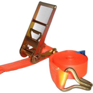 China Polyester 50mm*5m Break 5000kg Force Cargo Lashing Tie Down Ratchet Strap Helm Ratchet for sale