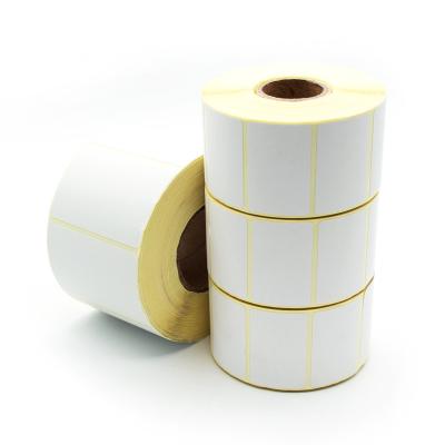 China Waterproof Thermal Label Printing Adhesive Sticker Label Paper Roll For Barcode Logistics Shipping for sale