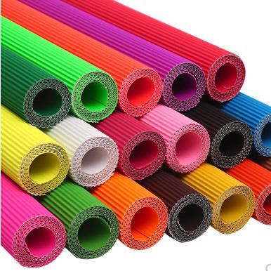 China 280gsm Glitter Metallic Color Anti Curl Corrugated Paper For Kids Hand Crafts for sale