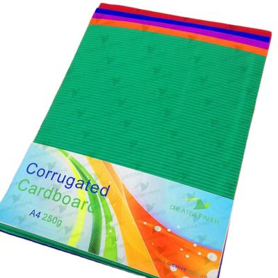 China Anticurl Color Corrugated A4 Glitter Uncoated Color Corrugated Paper Card Paper With Good Price for sale