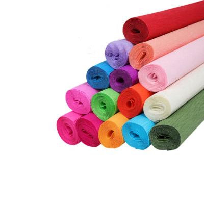 China waterproof colored crepe paper, solid color crepe paper, opening crepe paper for sale