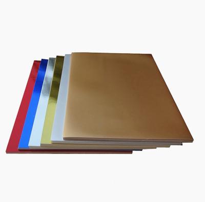 China Metallic paper 250g/375g 120g metallic silver/glossy gold anticurl cardboard for sale