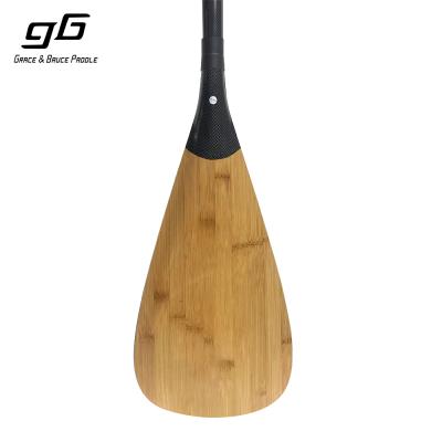 China Carbon Fiber/Bamboo Veneer Blade SIP Bamboo Paddle 3 Piece Adjustable Paddle For Surfing for sale