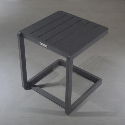 China Waterproof Outdoor Aluminum Patio Corner Small Square Garden Side Table For Convertible Living Room for sale