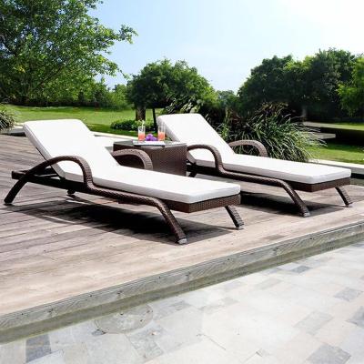 China Outdoor UV Resistance Waterproof PE Rattan Sun Sofa Chair Beach Pool Side Lounge Furniture for sale