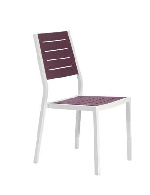 China Uv Resistance Family Outdoor Stackable Sling Chair Aluminum Patio Dining Garden Chairs for sale