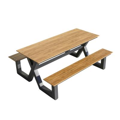 China (Size)Adjustable Outdoor Garden Dining Table Set Outdoor Picnic Table Set Plywood Garden Table for sale