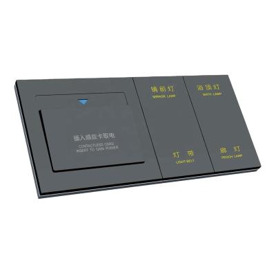 China Smart Control Model For Hotel Gray Color Wall Lighting Security Switch for sale