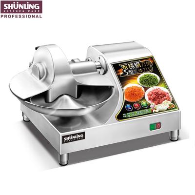 China Hotels SL-400 Small Alloy Body 5L Bowl Cutter Garlic Aluminum Pepper Cutting Machine Commercial Meat Sausage Bowl Cutter for sale