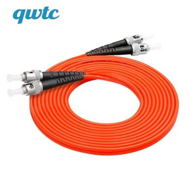 China Indoor Outdoor FTTH ST to Multimode Duplex Organ OM1/OM2 50/125 ST UPC APC 3 5 10 Meter Armored Fiber Optic Patch Cord Cable for sale