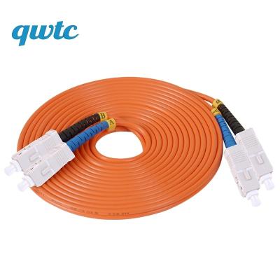 China Best FTTH Indoor Outdoor Factory Price SC to Duplex Multimode SC UPC APC Organ OM1/OM2 62.5/125 3 5 10 Meter Armored Fiber Optic Patch Cord Cable for sale