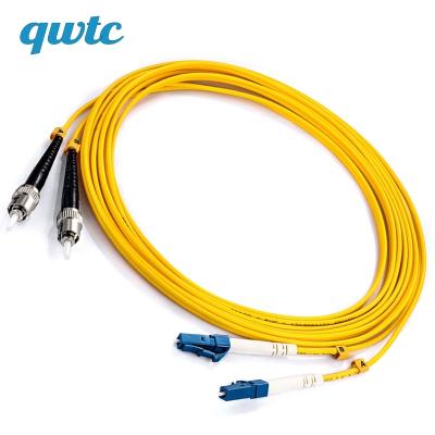 China Indoor Outdoor FTTH Ftth LC UPC to FC UPC 2 Core Duplex Single Mode 9/125 G657A or Customized Fiber Optic Patch Cord for sale