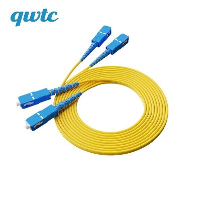 China FTTH Fiber Optic Cable SC UPC-SC UPC G652D G657A1 G657A2 G655 Duplex Fiber Optic Patch Cords Indoor Outdoor Indoor for sale