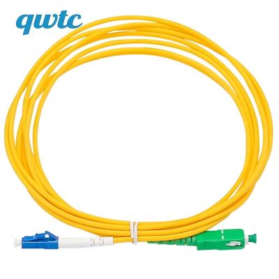 China FTTH SC/APC Indoor Outdoor Factory Direct to LC/UPC Single Mode Cable 1m/2m/5m/10m Single Core SM Fiber Optic Patch Cord for sale