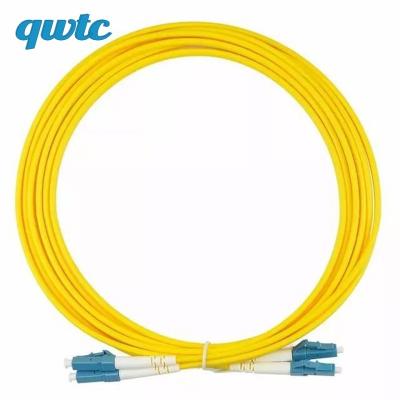 China Outdoor Indoor FTTH Solution LC/UPC-LC/UPC Duplex 2.0mm/3.mm 2M/3M/5M Yellow Fiber Optic Singlemode Patch Cord for sale