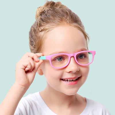 China Anti New Popular Blue Light Silicone Glasses Frames Popular High Quality Optical Kids Glasses Flexible Frames Computer Computer Blocking Glasses 2021 for sale