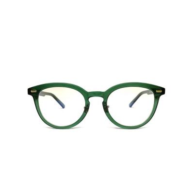 China 2020 Retro New Next Eyeglass Frame-Wholesale Transparent Green Retro Acetate Optical Frame TR 90 for sale