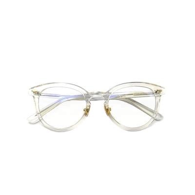 China Retro Retro Modern Colorful Clear Acetate Glasses Tr90 Adultos Transparent Glasses for sale